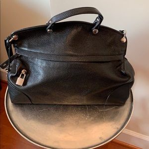 Black leather Furla purse